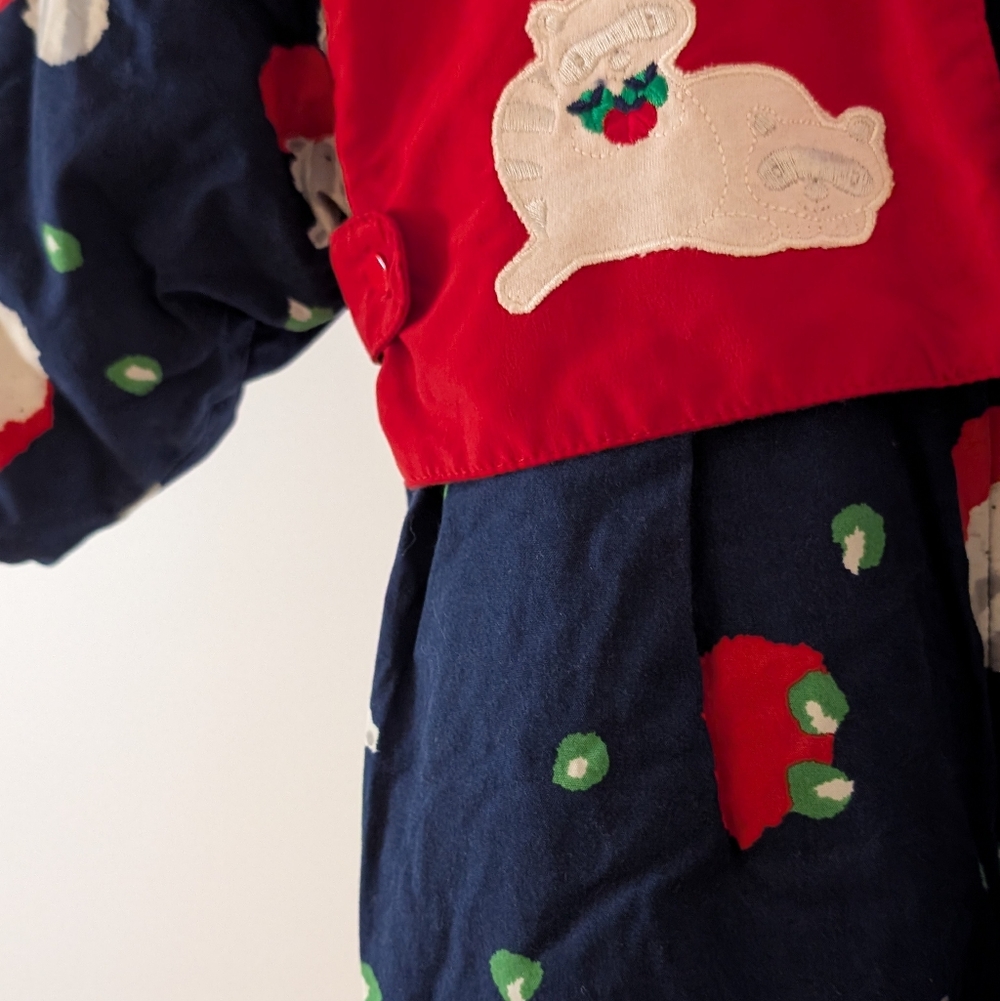 Vintage 90s Marèse Baby Snowsuit 12M | Winter Bunting + Booties - Picture 6 of 10